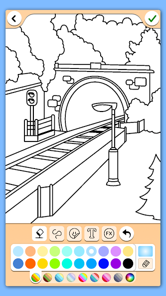 Train game: coloring book.