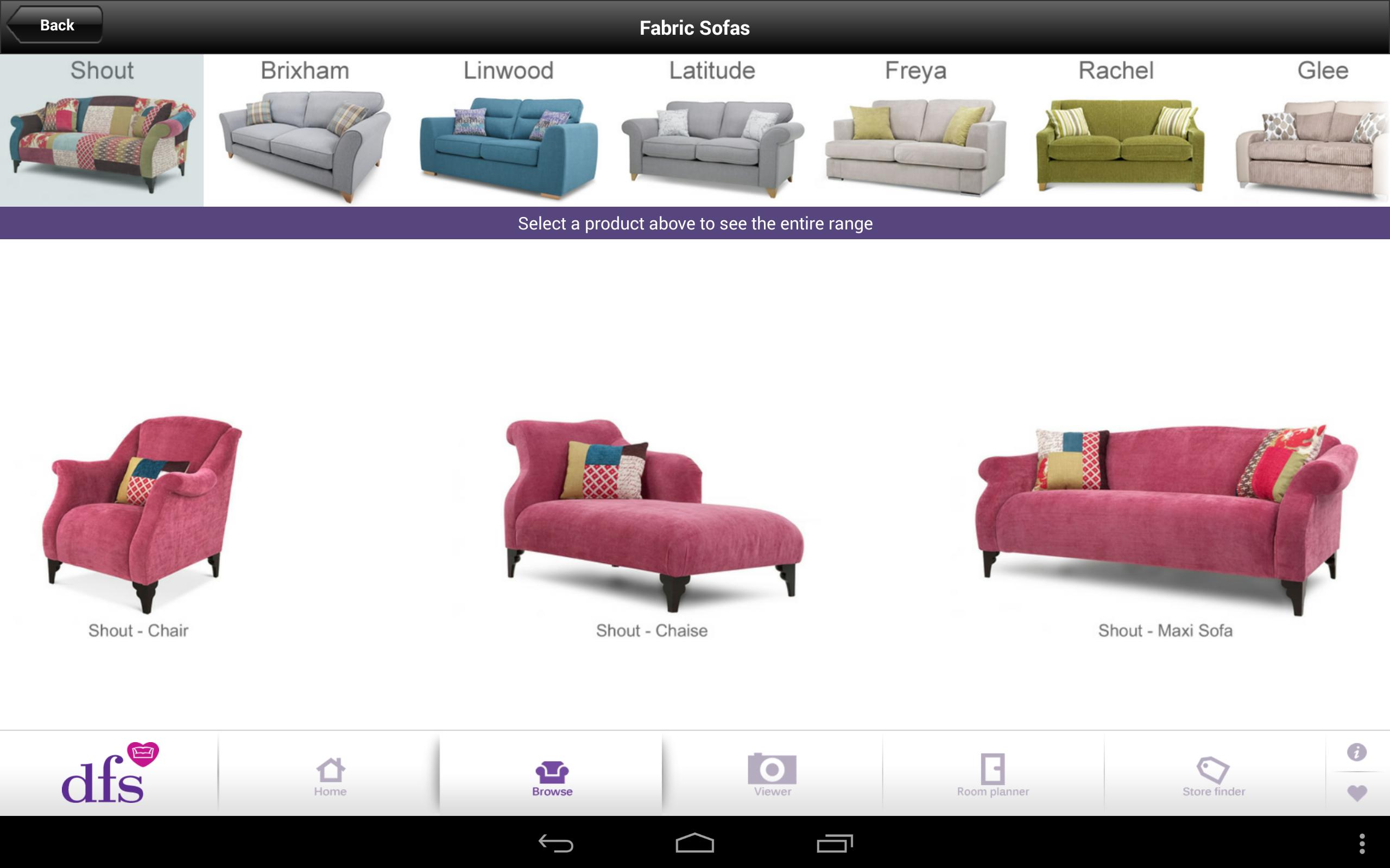 DFS Sofa and Room Planner