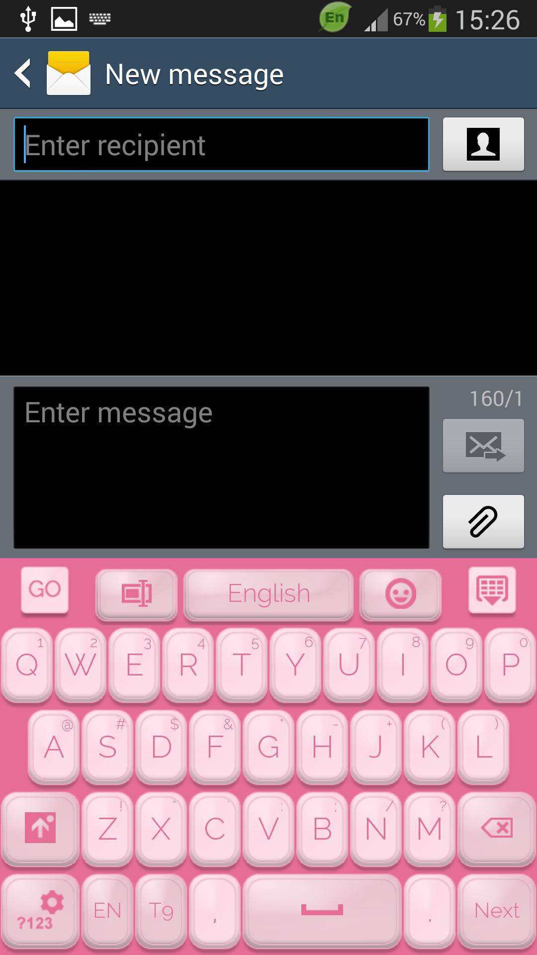 GO Keyboard Soft Pink