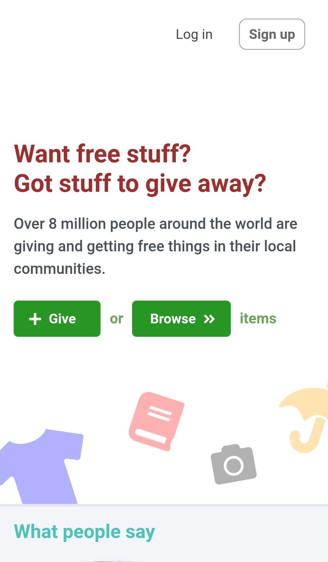 Freecycle + trash nothing!