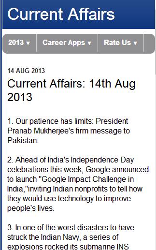 Current Affairs 2014 Latest