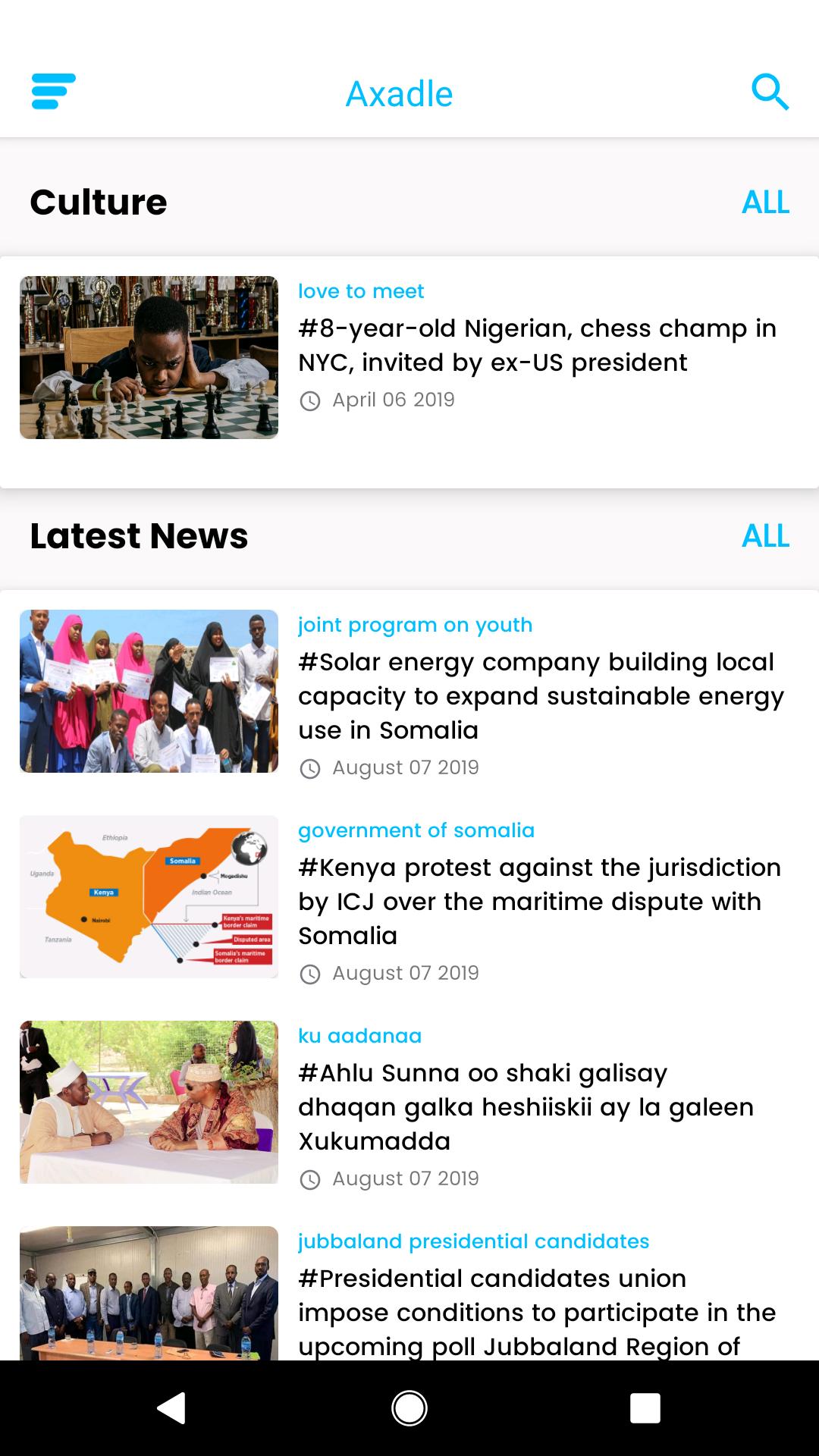 Axadle Get Latest News From Horn of Africa