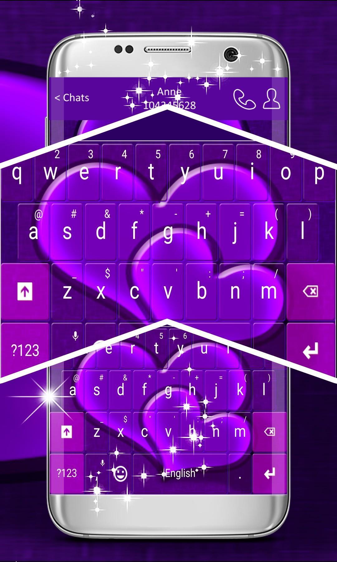 Purple Hearts Keyboard