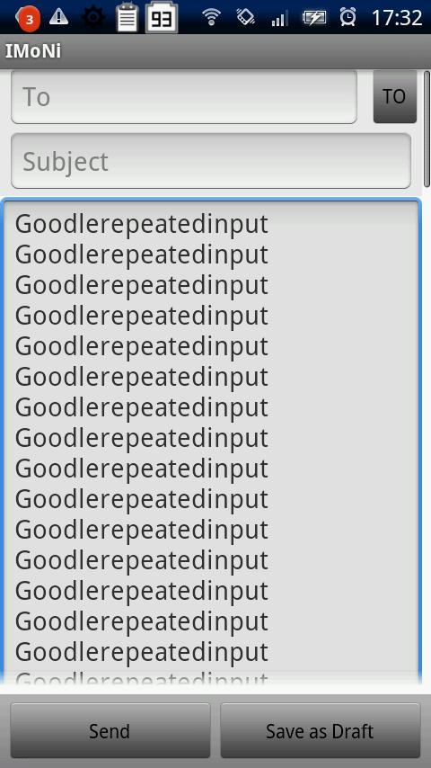 Goodle Repeated Input