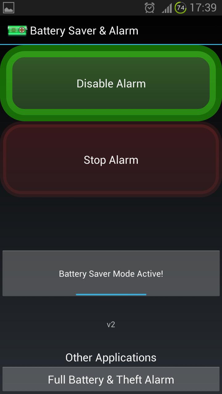 Battery Saver & Alarm