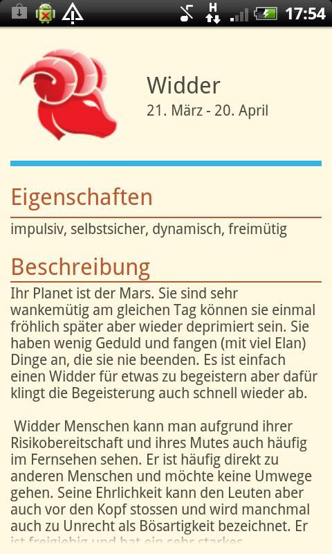 Sternzeichen Eigenschaften