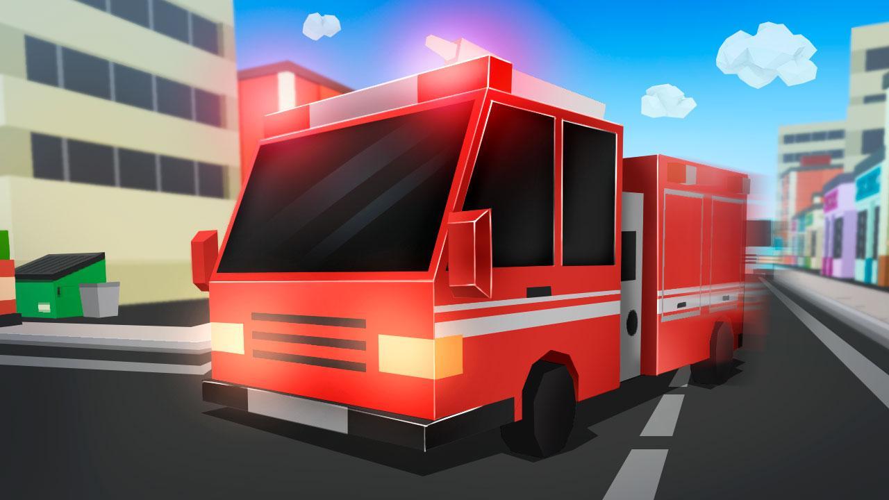 Cube Fire Truck: Firefighter