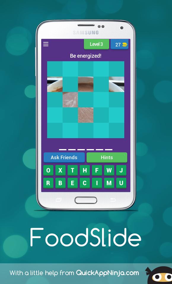 Slide and Guess words : food