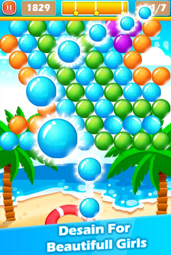 Bubble shooter fruit juice