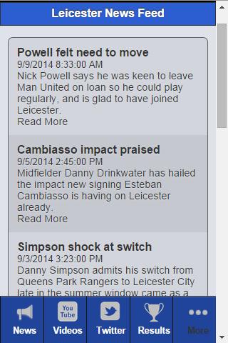 Leicester Football News