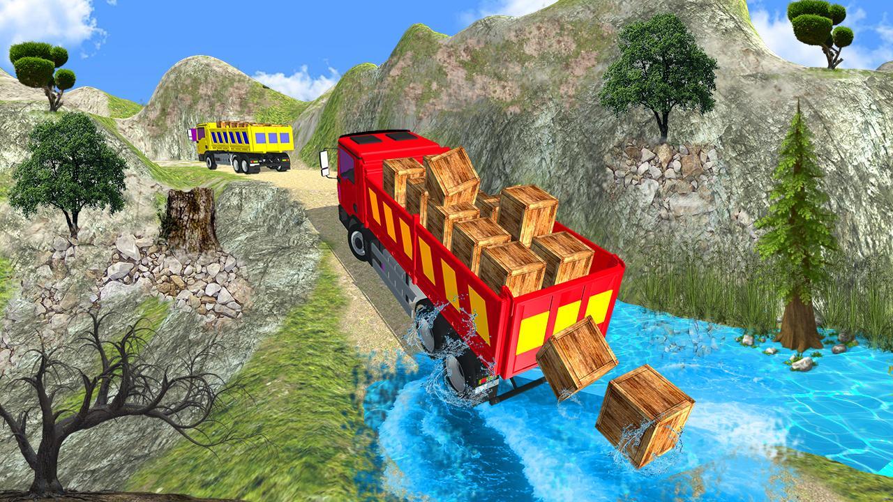 Truck Cargo Driving Hill Simulation