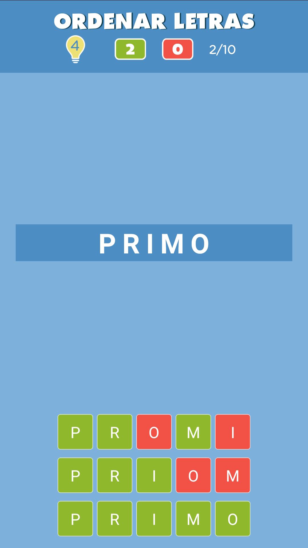 Adivina la palabra correcta