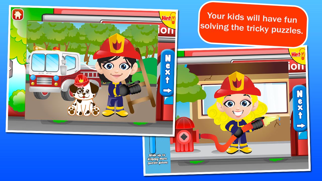Fireman Kids Puzzles
